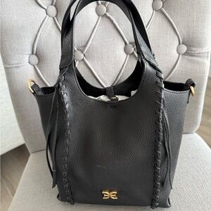 Sam Edelman Black Crossbody Bag with Gold Accents